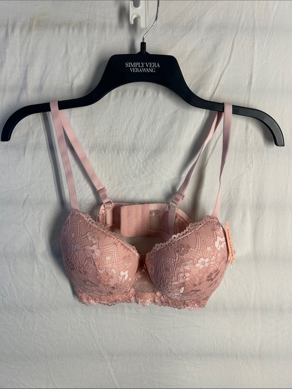 Pink Clover Dusty Rose Lace Underwire Bra